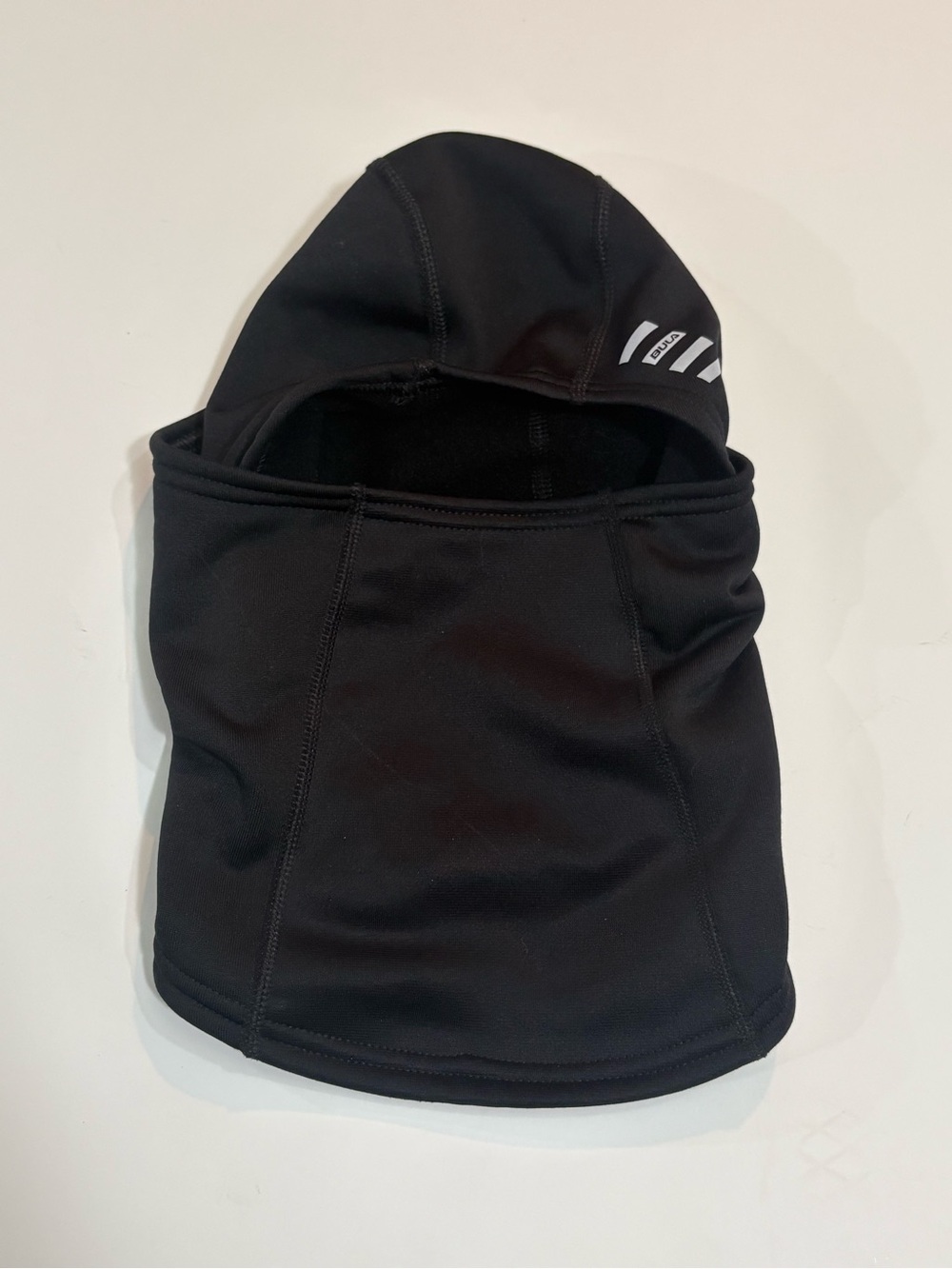 BULA Black POLARTEC convertible balaclava featuring a reflective logo on side